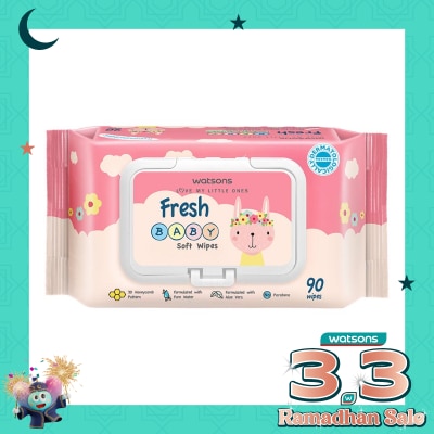 WATSONS Watsons Fresh Baby Soft Wipes 90'S