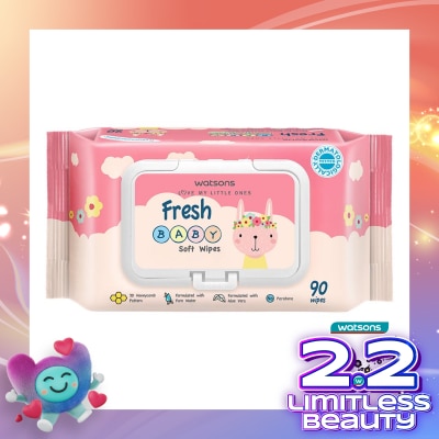 WATSONS Watsons Fresh Baby Soft Wipes 90'S