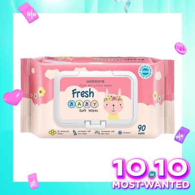 WATSONS Watsons Fresh Baby Soft Wipes 90'S
