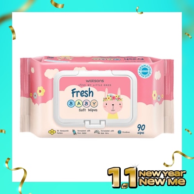 WATSONS Watsons Fresh Baby Soft Wipes 90'S