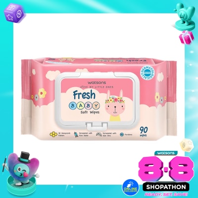 WATSONS COLLECTION - Watsons Fresh Baby Soft Wipes 90'S image