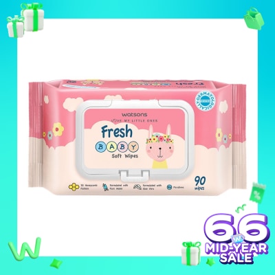 WATSONS Watsons Fresh Baby Soft Wipes 90'S