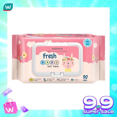 WATSONS Watsons Fresh Baby Soft Wipes 90'S