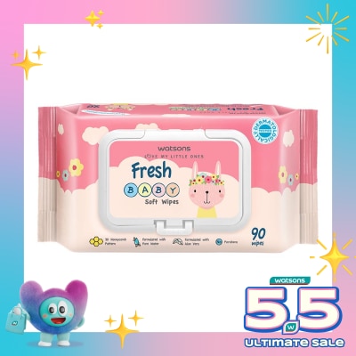 WATSONS - Watsons Fresh Baby Soft Wipes 90'S