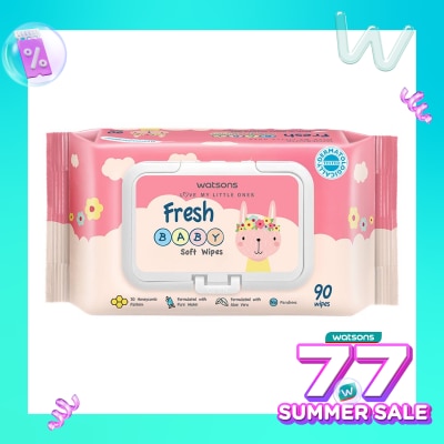 WATSONS Watsons Fresh Baby Soft Wipes 90'S
