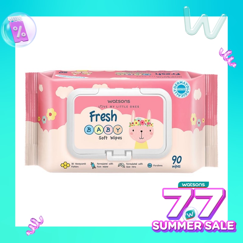 Watsons Fresh Baby Soft Wipes 90'S