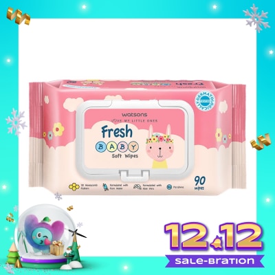 WATSONS Watsons Fresh Baby Soft Wipes 90'S