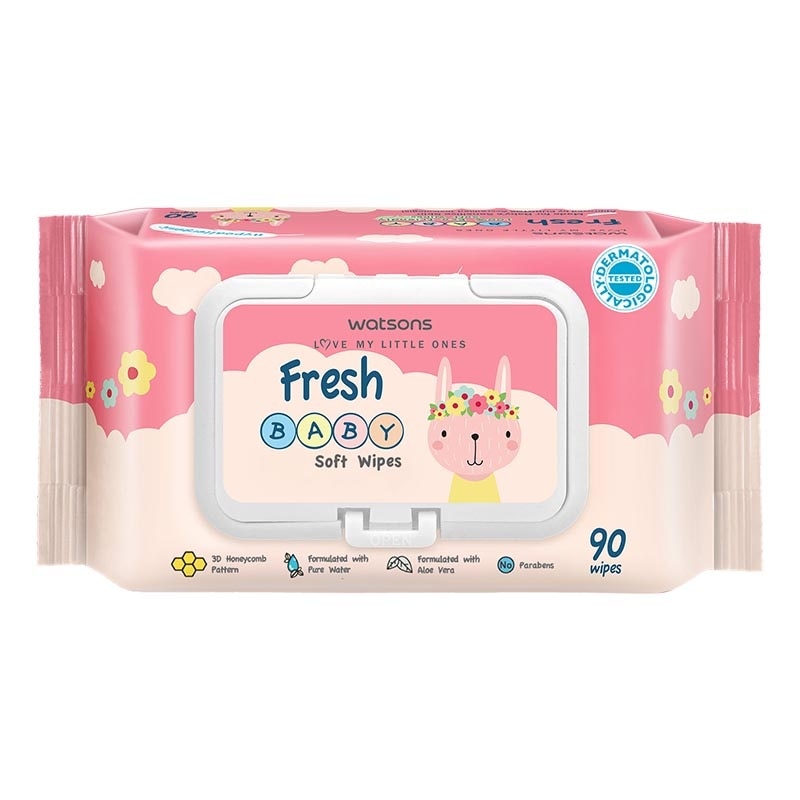 Watsons Fresh Baby Soft Wipes 90'S