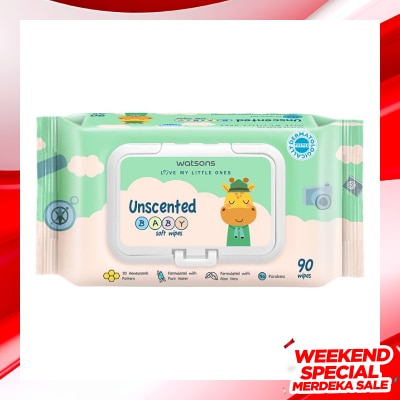 WATSONS Watsons Unscented Baby Soft Wipes 90'S