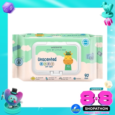 WATSONS COLLECTION - Watsons Unscented Baby Soft Wipes 90'S image