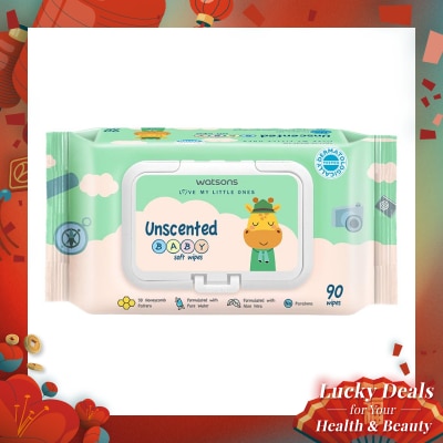 WATSONS Watsons Unscented Baby Soft Wipes 90'S