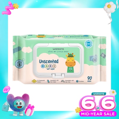 WATSONS COLLECTION - Watsons Unscented Baby Soft Wipes 90'S