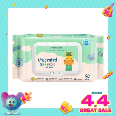WATSONS - Watsons Unscented Baby Soft Wipes 90'S