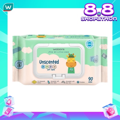 WATSONS Watsons Unscented Baby Soft Wipes 90'S