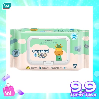 WATSONS Watsons Unscented Baby Soft Wipes 90'S