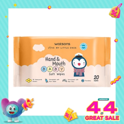 WATSONS - Watsons Hand & Mouth Baby Soft Wipes 20'S