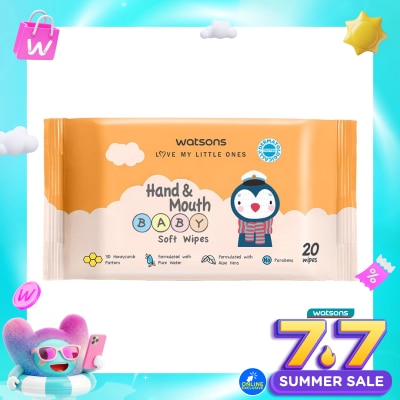 WATSONS COLLECTION - Watsons Hand & Mouth Baby Soft Wipes 20'S
