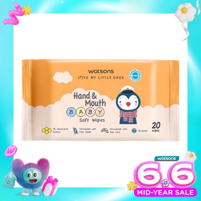 WATSONS COLLECTION - Watsons Hand & Mouth Baby Soft Wipes 20'S