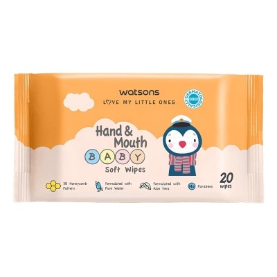WATSONS Watsons Hand & Mouth Baby Soft Wipes 20'S