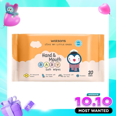 WATSONS COLLECTION Watsons Hand & Mouth Baby Soft Wipes 20'S image