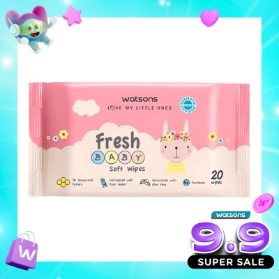 WATSONS COLLECTION - Watsons Fresh Baby Soft Wipes 20'S image