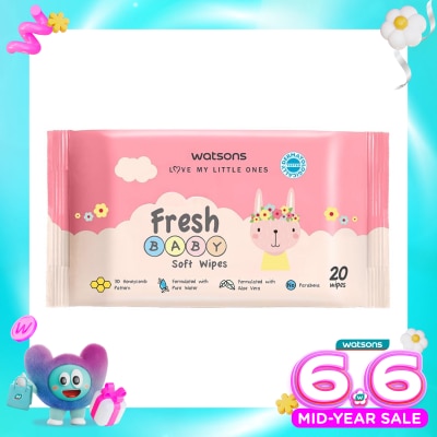 WATSONS COLLECTION - Watsons Fresh Baby Soft Wipes 20'S