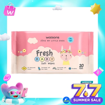 WATSONS COLLECTION - Watsons Fresh Baby Soft Wipes 20'S