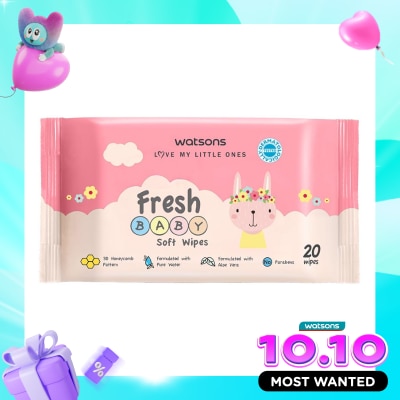 WATSONS COLLECTION Watsons Fresh Baby Soft Wipes 20'S image