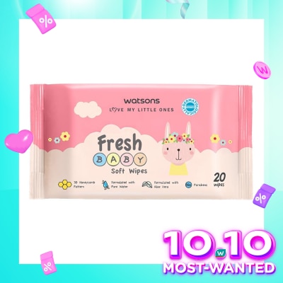 WATSONS Watsons Fresh Baby Soft Wipes 20'S