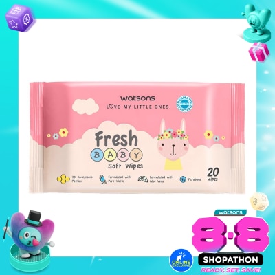 WATSONS COLLECTION - Watsons Fresh Baby Soft Wipes 20'S image