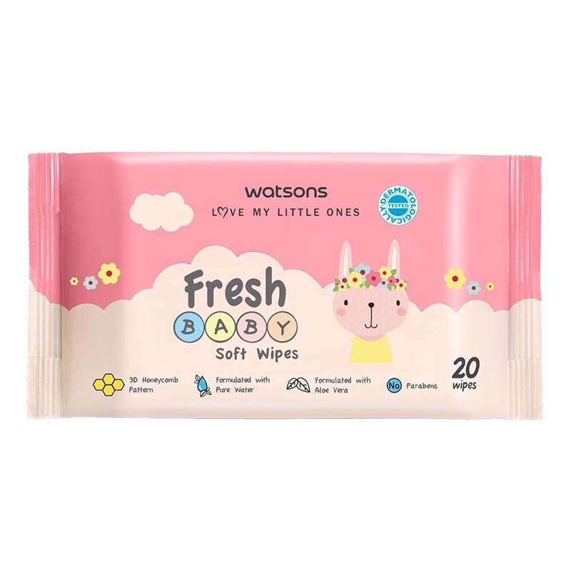 Watsons Fresh Baby Soft Wipes 20'S