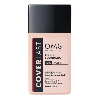 OMG Oh My Glam Coverlast Liquid Foundation 13C Ivory 25ml