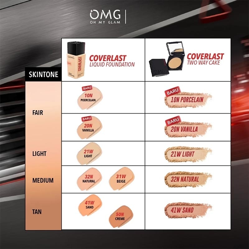 Oh My Glam Coverlast Liquid Foundation 21W Light image