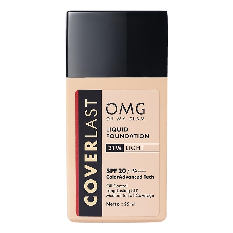 Oh My Glam Coverlast Liquid Foundation 21W Light 25ml