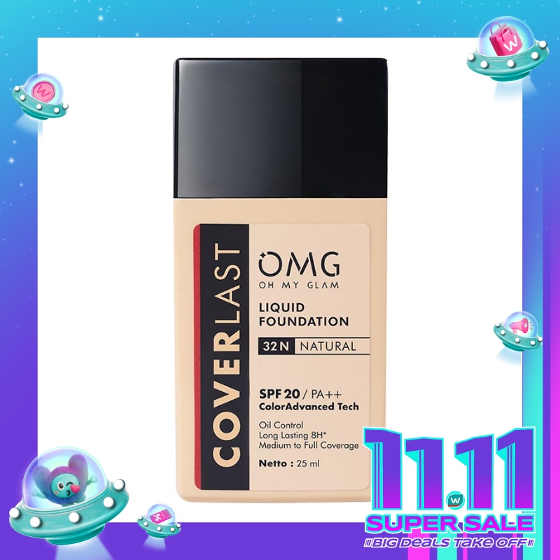 Oh My Glam Coverlast Liquid Foundation 32N Natural