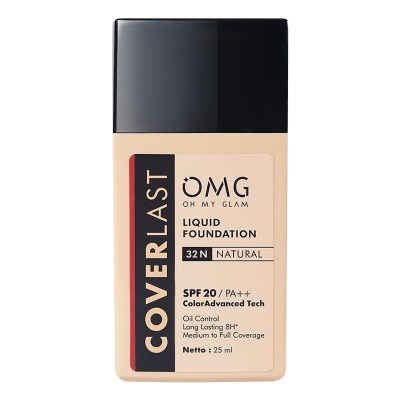 OMG Oh My Glam Coverlast Liquid Foundation 32N Natural 25ml