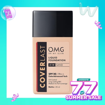 OMG Oh My Glam Coverlast Liquid Foundation 41W Sand 25ml