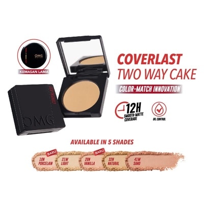 OMG Oh My Glam Coverlast Two Way Cake 21W Light 12g
