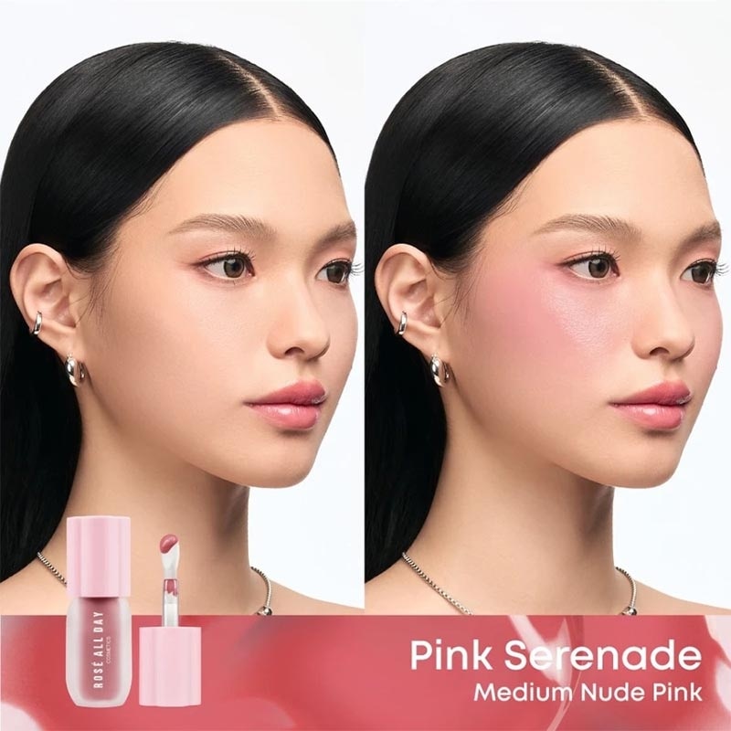 Rose All Day Cheeky Flush Liquid Blush Pink Serenade 3.5g