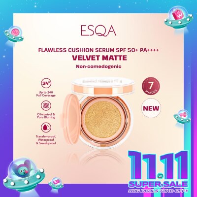 ESQA Esqa Flawless Cushion Serum SPF 50+ PA++++ Velvet Matte Custard 15g