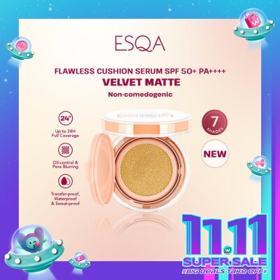 ESQA Esqa Flawless Cushion Serum SPF 50+ PA++++ Velvet Matte Pancake 15g