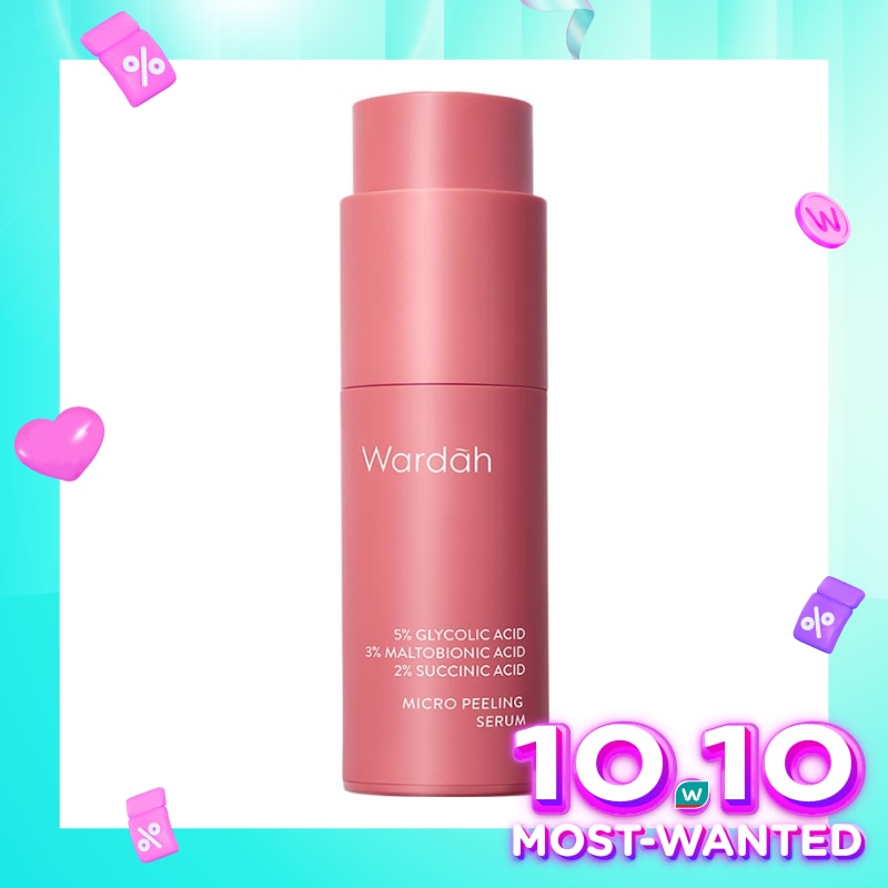 Wardah 5% Glycolic Acid 3% Maltobionic Acid 2% Succinic Acid Micro Peeling Serum 20ml