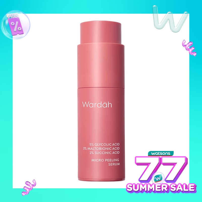 Wardah 5% Glycolic Acid 3% Maltobionic Acid 2% Succinic Acid Micro Peeling Serum 20ml