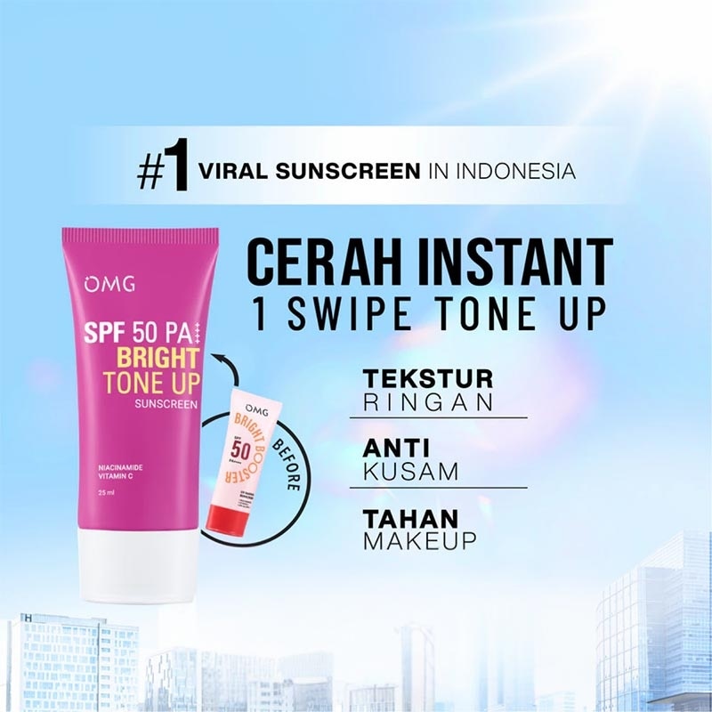 Oh My Glow Bright Booster UV Barrier Sunscreen SPF 50 PA++++ 25ml