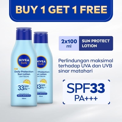 NIVEA Nivea Body Lotion Daily Protection Sun SPF33 100ml (Beli 1 Gratis 1)