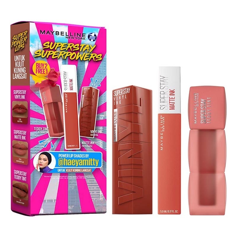 Maybelline Superstay Superpowers Kulit Kuning Langsat (Medium Bundle)