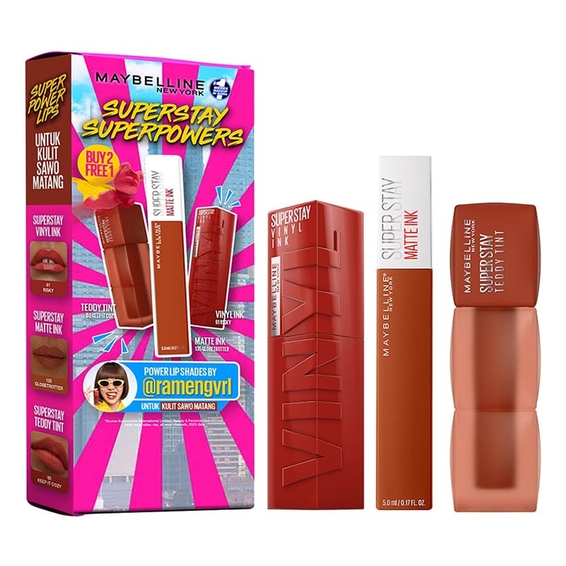 Maybelline Superstay Superpowers Kulit Sawo Matang (Deep Bundle)