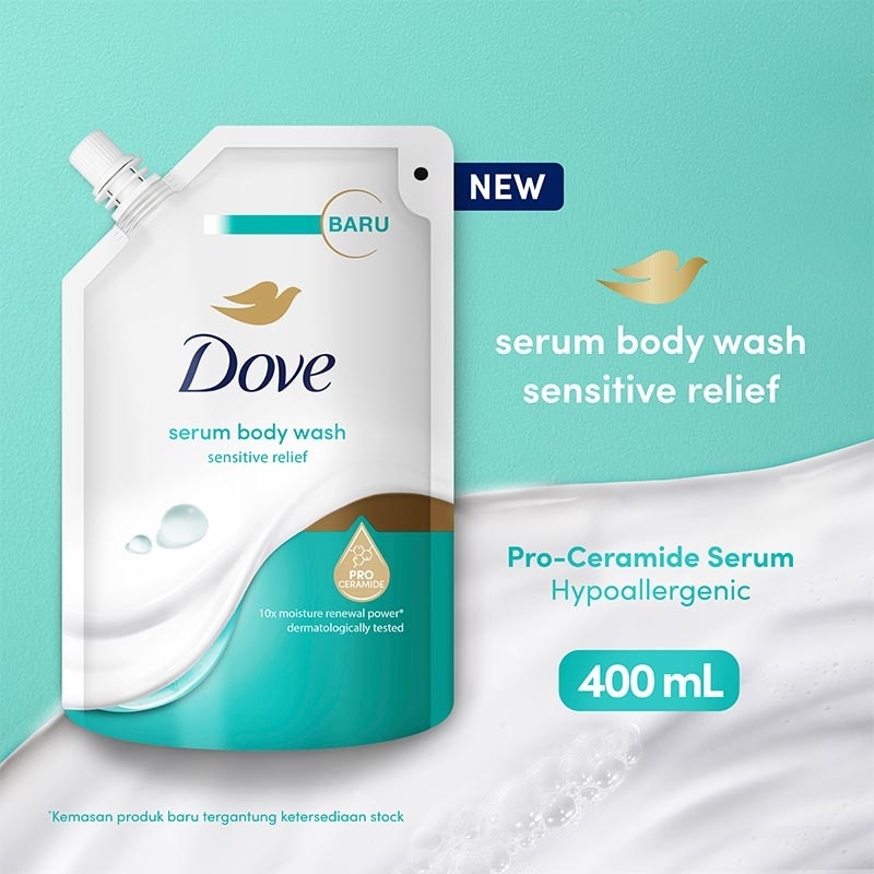 Dove Body Wash Sensitive Relief Pouch 400ml