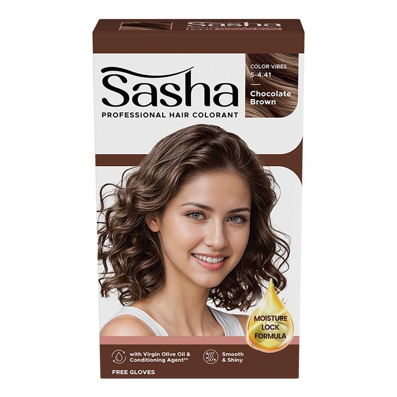 Sasha Professional Hair Colorant - Color Vibe Series S-4.41 Chocolate Brown