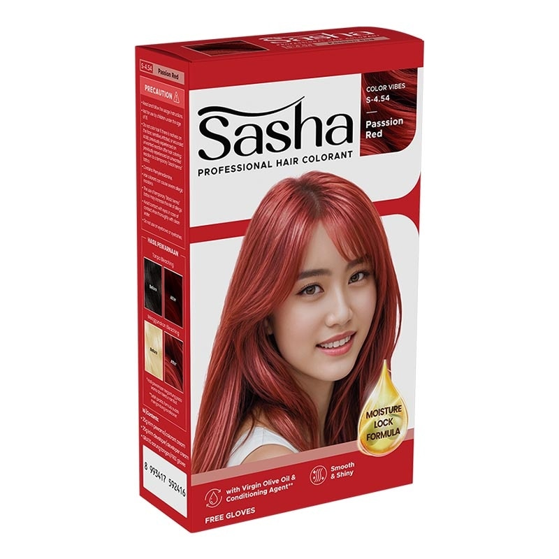 Sasha Professional Hair Colorant - Color Vibe Series S-4.54 Passion Red